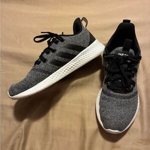 Adidas Womens Charcoal and Black Sneakers
